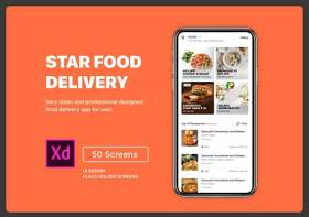 星级食品配送用户界面工具包Star Food Delivery UI KIT
