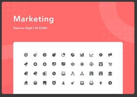 市场宣传图标素材Marketing-Papricon Glyph