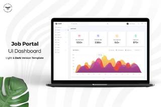 作业门户网站后台管理仪表板用户UI界面工具包PSD模板Job-Portal-Admin-Dashboard-UI-Kit