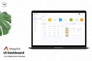 医院管理网站后台仪表板用户UI界面工具包PSD模板Hospital-Admin-Dashboard-UI-Kit