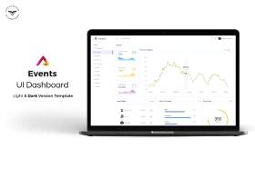 事件管理网站后台仪表板用户UI界面工具包PSD模板Events-Admin-Dashboard-UI-Kit