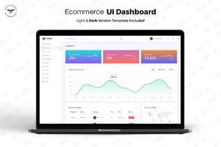 电子商务网站管理后台仪表板用户UI界面工具包PSD模板E-commerce-Admin-Dashboard-UI-Kit