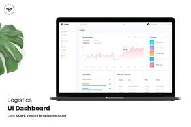 后勤网站后台管理仪表板用户界面PSD模板UI设计工具包Logistics-Admin-Dashboard-UI-Kit