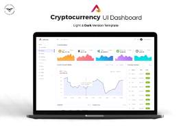 加密货币网站后台管理仪表板用户界面PSD模板UI设计工具包Cryptocurrency-Admin-Dashboard-UI-KIT