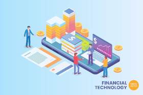 2.5D等距金融技术矢量插画AI素材概念场景Isometric Financial Technology Vector Concept