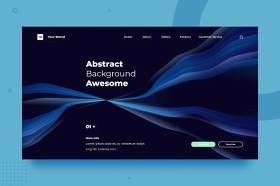 黑色科技网站UX和UI套件渐变抽象背景界面设计平面AI矢量素材SRTP Abstract Background.57
