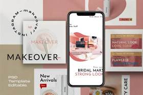 社交媒体模板PSD界面设计素材Makeover Pack 2 - Social Media Template Instagram