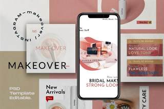 社交媒体模板PSD界面设计素材Makeover Pack 2 - Social Media Template Instagram