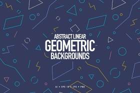 抽象线性几何背景AI矢量设计素材Abstract Linear Geometric Backgrounds