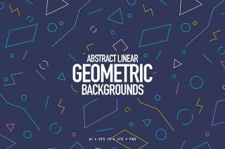 抽象线性几何背景AI矢量设计素材Abstract Linear Geometric Backgrounds