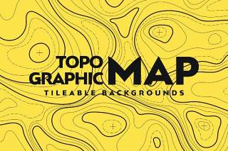 地形图无缝图案AI矢量设计背景素材Topographic Map Seamless Patterns