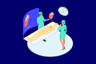 医疗医学医院医生人体人物AR和VR虚拟现实场景2.5D插画AI矢量设计素材11