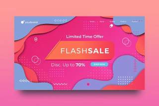 粉紫色特价促销网站页面抽象背景AI网页UI界面平面设计素材Abstract Background Flash Sale