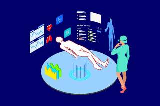 医疗医学医院医生人体人物AR和VR虚拟现实场景2.5D插画AI矢量设计素材9