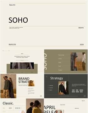 创意时尚营销宣传PPT模板soho creative marketing powerpoint