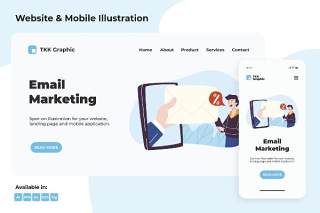 电子邮件营销涂鸦网络和移动界面设计人物插画矢量素材Email marketing doodle web and mobile designs