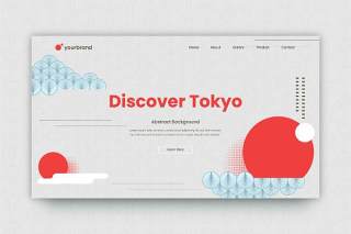 日本东京抽象背景AI素材网站UI界面平面设计模板Abstract Background