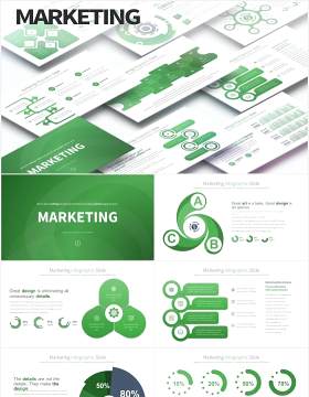 11套色系市场营销创意信息图表PPT素材Marketing - PowerPoint Infographics