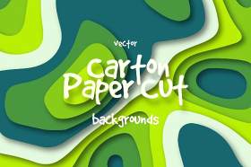 彩色纸板剪纸矢量背景AI矢量设计素材Colorful Cardboard Paper Cut Vector Backgrounds