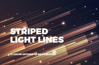 抽象条纹和浅色线条背景AI矢量素材Abstract Striped and Light Lines Backgrounds