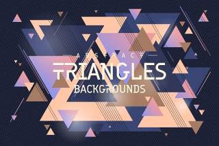 三角形塑造背景AI矢量素材Triangles Shapes Backgrounds