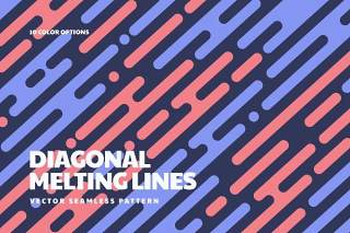 对角线韵律无缝图案中的熔线AI矢量素材背景Melting Lines in Diagonal Rhythm Seamless Patterns