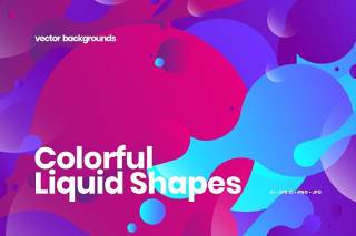 彩色液体形状背景AI矢量设计素材Colorful Liquid Shapes Backgrounds