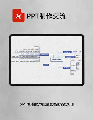 PPT制作交流思维导图XMind模板