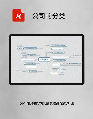 思维导图公司的分类XMind模板