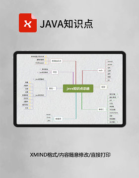 思维导图JAVA知识点XMind模板