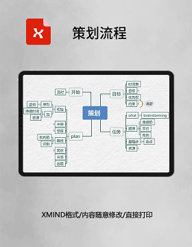 策划流程思维导图XMind模板