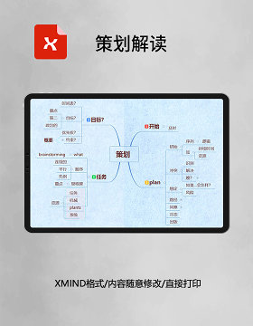 策划解读思维导图XMind模板