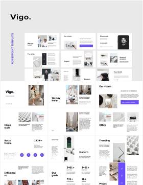 简约图文展示宣传报告PPT模板VIGO - Powerpoint Template