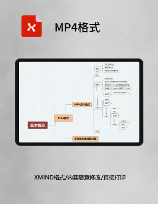 MP4格式思维导图XMind模板