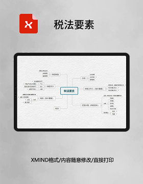 思维导图税法要素XMind模板