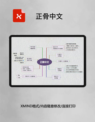 思维导图正骨中文XMind模板