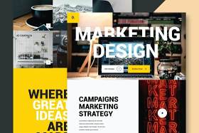 营销设计网站UI界面PSD设计模板marketing design website