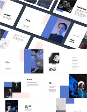 简约个人作品集图文展示PPT模板POLA - Powerpoint Design Template