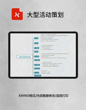 大型活动策划思维导图XMind模板