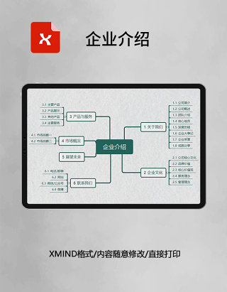 思维导图企业介绍XMind模板