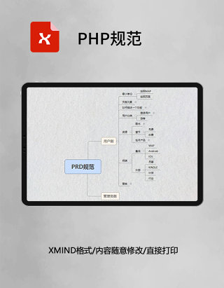 思维导图PHP规范XMind模板