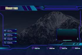 山间抽搐叠加UI界面PSD设计模板mountain twitch overlay template