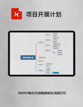 思维导图项目开展计划XMind模板