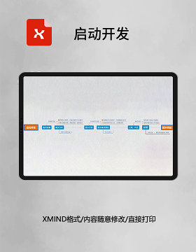 启动开发思维导图XMind模板