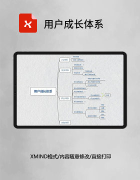 思维导图用户成长体系简洁XMind模板