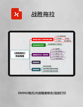 思维导图简洁战胜拖拉XMind模板