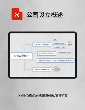 思维导图公司设立概述XMind模板