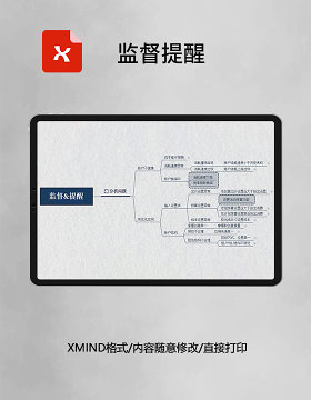 思维导图监督提醒XMind模板