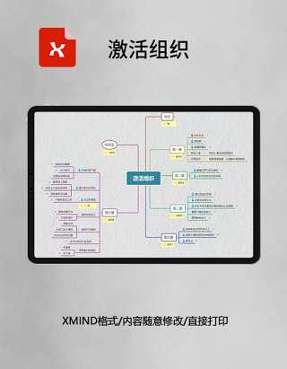 思维导图激活组织XMind模板