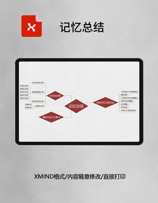 记忆总结思维导图XMind模板
